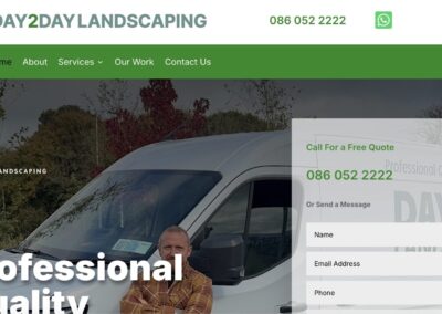 Day2Day Landscaping Website Redesign by Nua Web Design